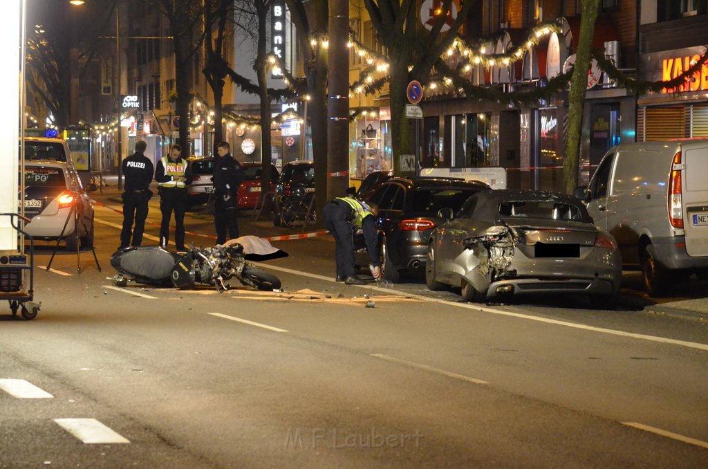 VU Krad gegen PKW Koeln Braunsfeld Aachenerstr P059.JPG - Miklos Laubert